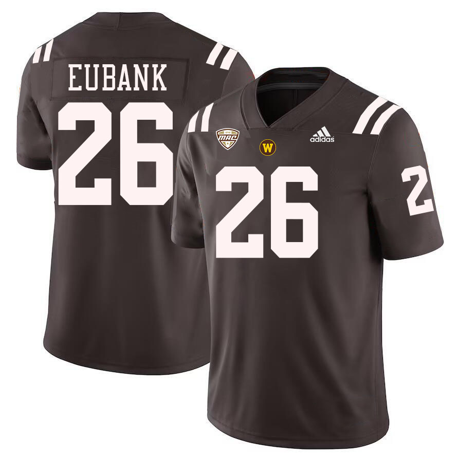 #26 Huston Eubank Western Michigan Broncos College Football Jerseys Stitched-Brown